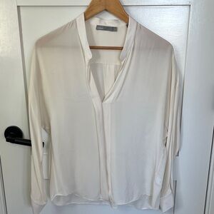 Vince Cream Silk Blouse Tunic XS